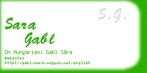 sara gabl business card